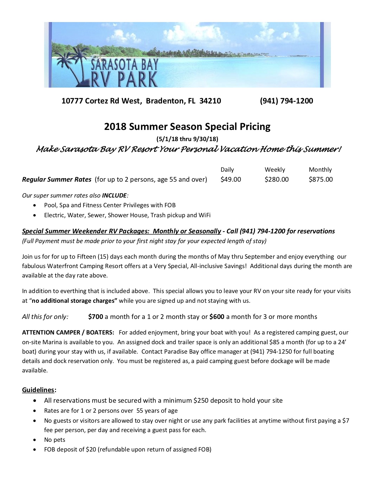 Sarasota Bay RV Park Home